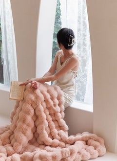 Sharpdo Winter Thickened Rabbit Fleece Blanket, Bedroom Double-sided Plush blanket, Cozy Fluffy Soft Warm Nap Blanket, 180*200 cm  - Image 3