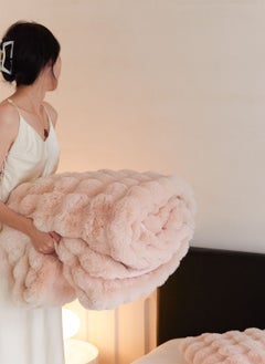 Sharpdo Winter Thickened Rabbit Fleece Blanket, Bedroom Double-sided Plush blanket, Cozy Fluffy Soft Warm Nap Blanket, 180*200 cm  - Image 2