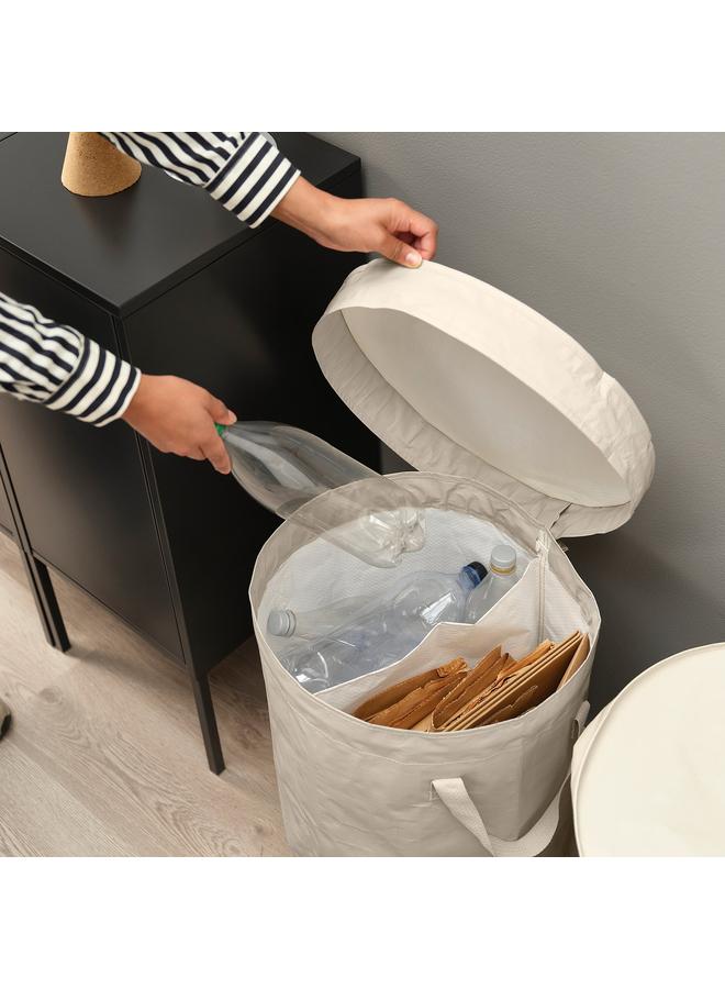 Zaboon Sorting Bag With Lid, Light Grey-Beige, 50 L - Image 2