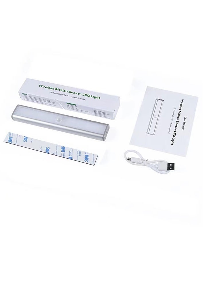 Laseta - 3 PCS  LED Cabinet Lights Motion Sensor Strip 3 Colour Dimmable Suitable for Reading Closets Cabinets Bedside and Study Lighting - Image 1