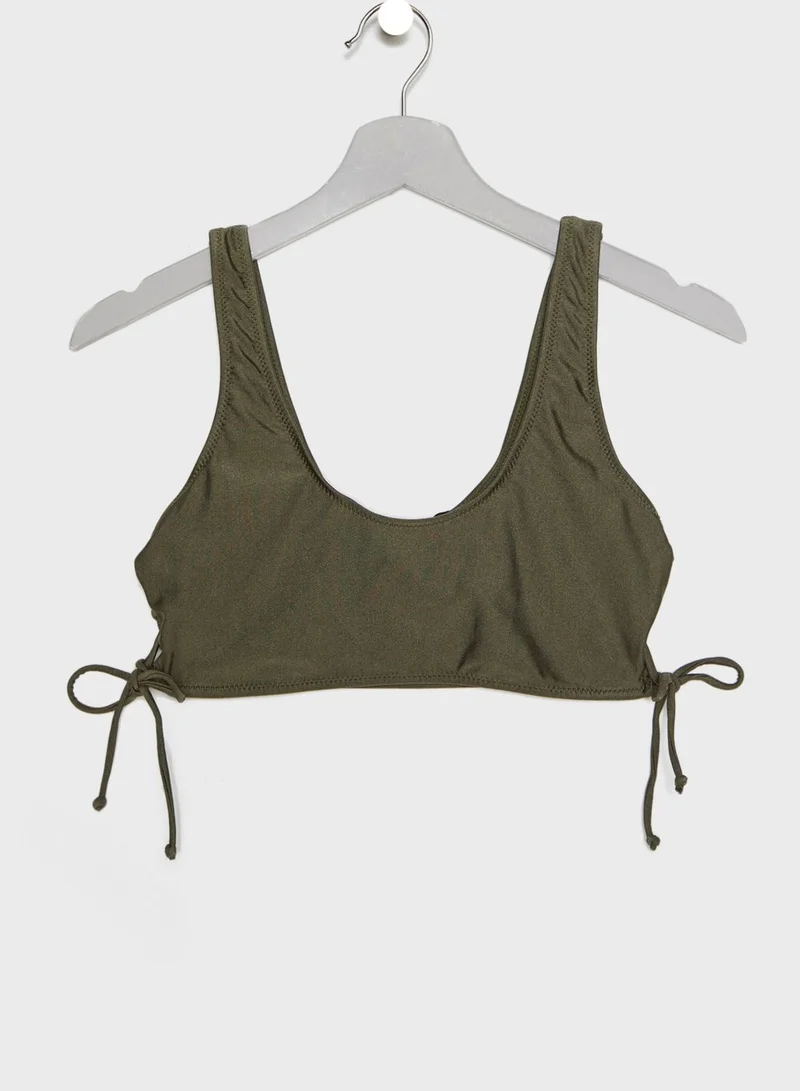 Missguided Side Lace Up Bikini Top