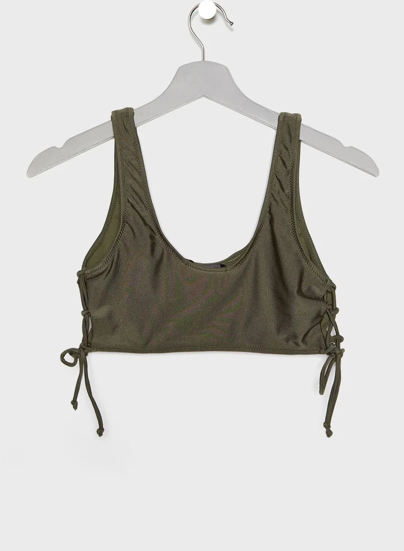 Missguided Side Lace Up Bikini Top