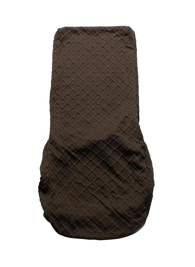 Stretchable Dining Chair Slipcover Coffee 12X1X12centimeter  - Image 1