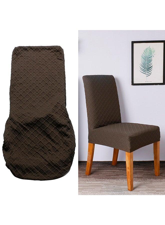 Stretchable Dining Chair Slipcover Coffee 12X1X12centimeter  - Image 5