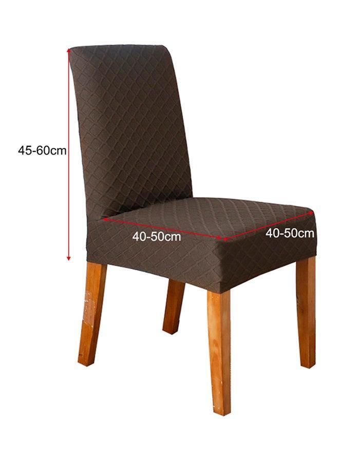 Stretchable Dining Chair Slipcover Coffee 12X1X12centimeter  - Image 3