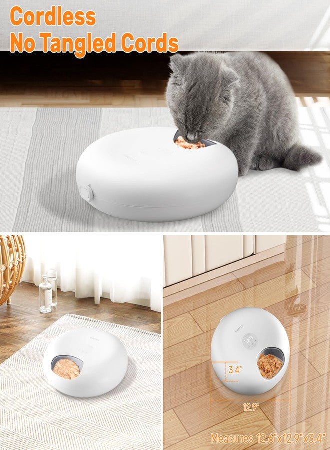 GAMKII Automatic Cat Feeder Wet Food, Auto Wet Food Feeder for Pets with Two Ice Packs, Digital Cordless Pet Fresh Food Bowl for Newborn Senior Sick Cats and Small Dogs (6-Meal BPA-Free) - Image 5