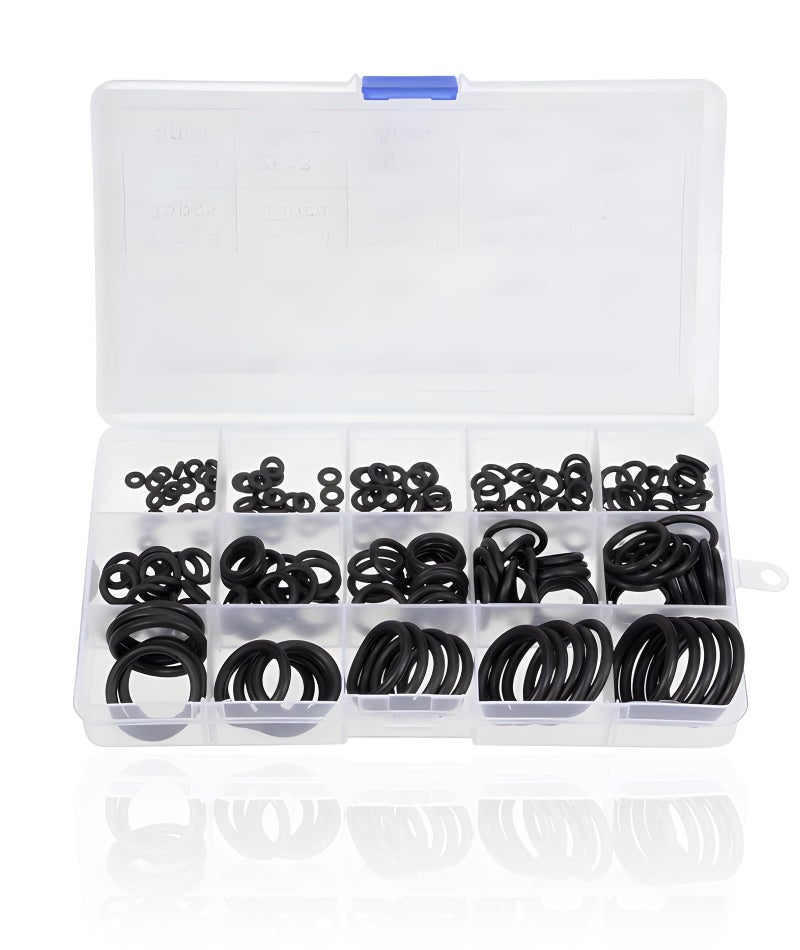 Korvika 200 Pcs O Ring, O Ring For Pressure Washer Gun, Rubber Washer Ring Set For Various Sizes, Durable O Rings For Maintenance - Image 1