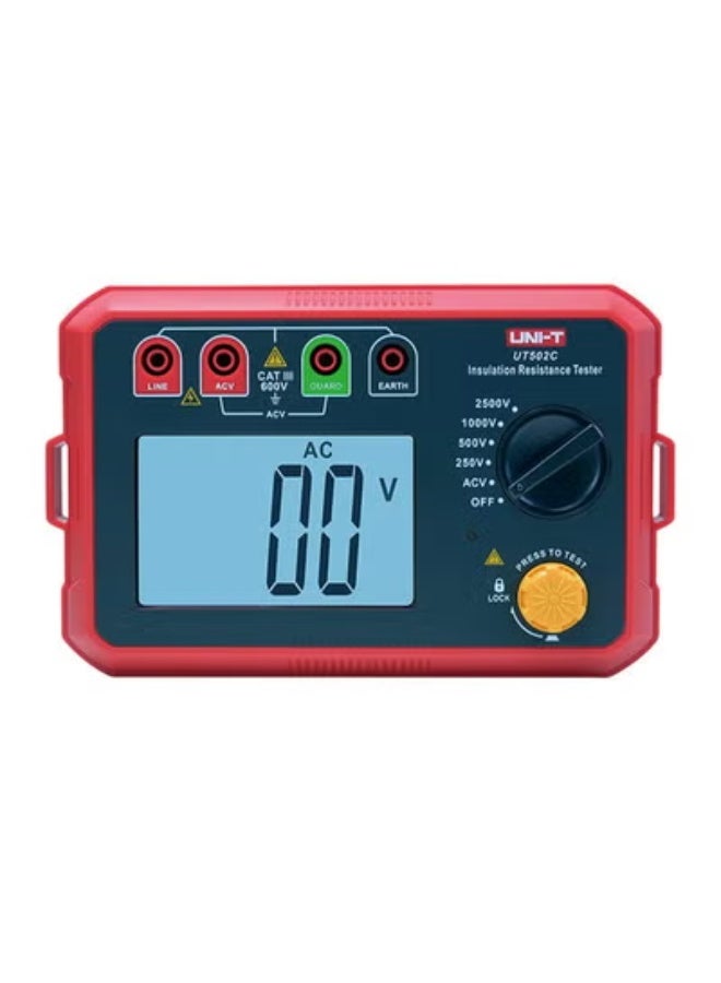 UNI-T 2500V Insulation Resistance Tester Earth Ground Resistance Voltage Tester Auto Rang Megohmmeter Backlight (UT502C) - Image 1