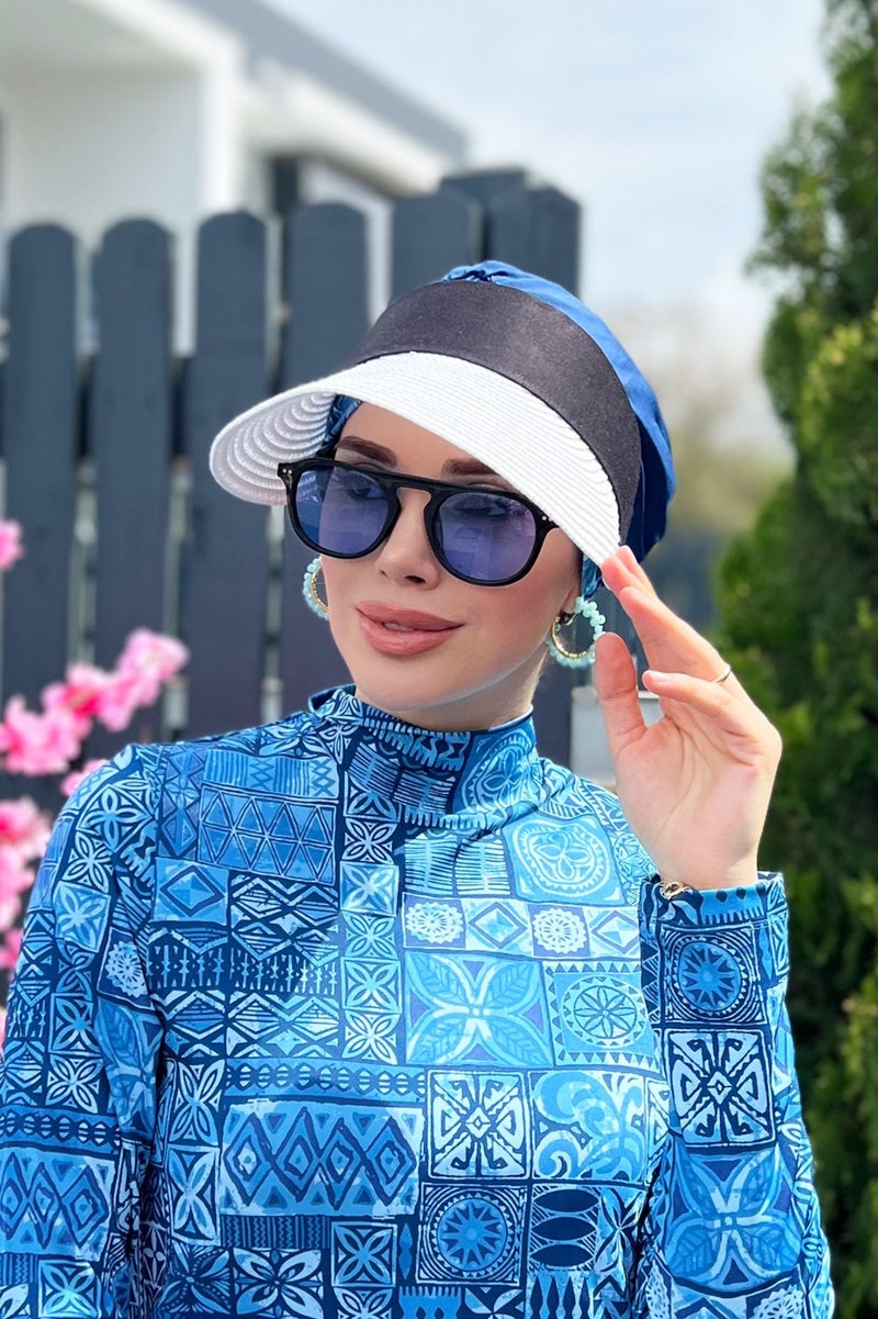 Remsa Mayo Remsa Swimsuit Folding Visor Straw Hat Sunscreen Visor White Rş-58  - Image 2