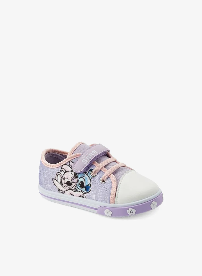 Disney Disney Girls Angel and Stitch Print Ankle Sneakers