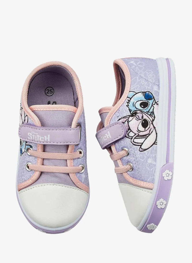 Disney Disney Girls Angel and Stitch Print Ankle Sneakers