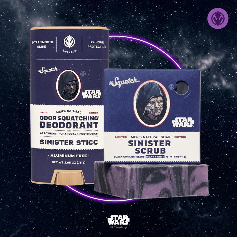 Dr. Squatch Star Wars Bundle - Natural 4 Soap and 2 Deodorant Gift Set - Wisdom Wash, Wisdom Guard, Sinister Scrub, Sinister Sticc - Image 4