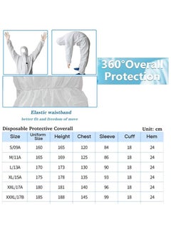 VINSTAR Premium Disposable Protective Coveralls (Pack of 2 pcs) - Medical PPE Hazmat Suit for Men & Women - Full Body Protection with Hood, Elastic Cuffs/Ankles, Storm Flap Zipper - 40 gsm  - Image 3