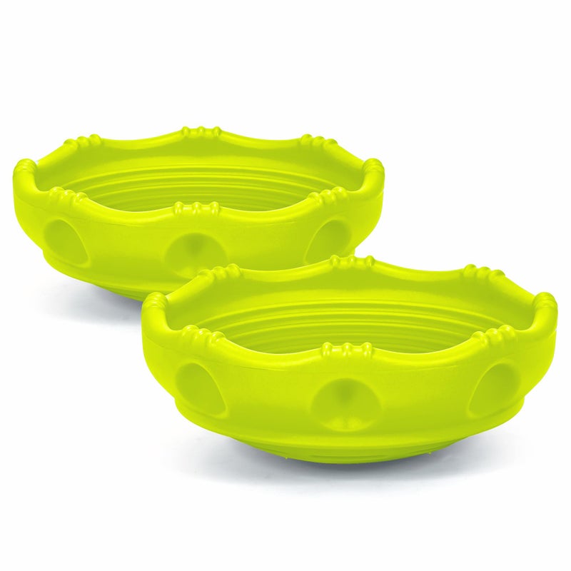 Simplay3 Two Sided Rock Around Wobble Disk and Climbing Dome 2 Pack for Toddlers and Kids Rocking and Climbing IndoorOutdoor YellowGreen Made in USA 2 Pack - Image 3