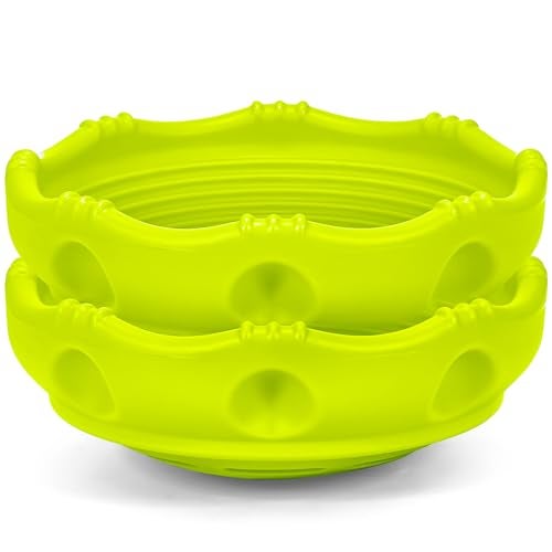 Simplay3 Two Sided Rock Around Wobble Disk and Climbing Dome 2 Pack for Toddlers and Kids Rocking and Climbing IndoorOutdoor YellowGreen Made in USA 2 Pack - Image 5