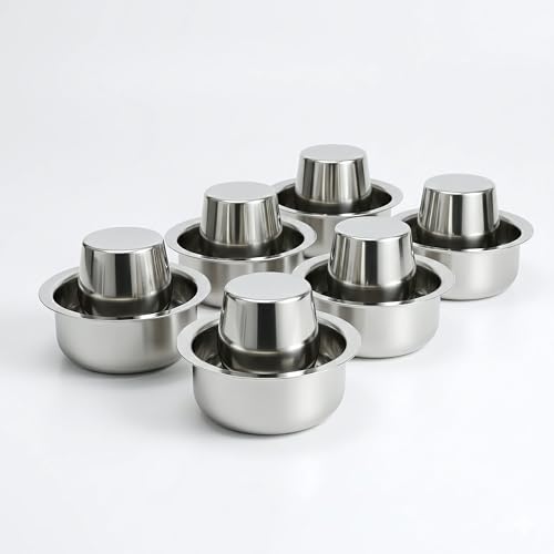 GALOOF Stainless Steel Kumbakonam Coffee Dabara Set | Heavy Gauge Mirror-Polished 100 ml Tumbler + 200 ml Bowl | Authentic South Indian Filter Coffee Dabara Set (100 ML, Pack of 6) - Image 2