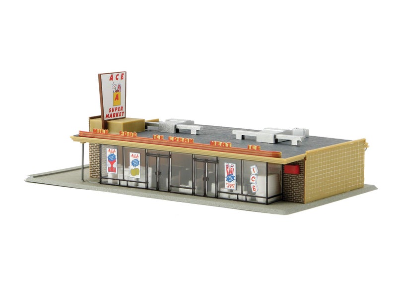 Life-Like Trains Life-Like Trains HO Scale Building Kits - Ace Super Market  - Image 1