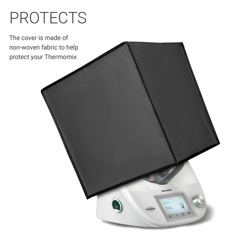 kwmobile Cover Compatible with Thermomix TM5 / TM6 - Plastic Case for Kitchen Mixer Machine - Dark Grey - Image 2