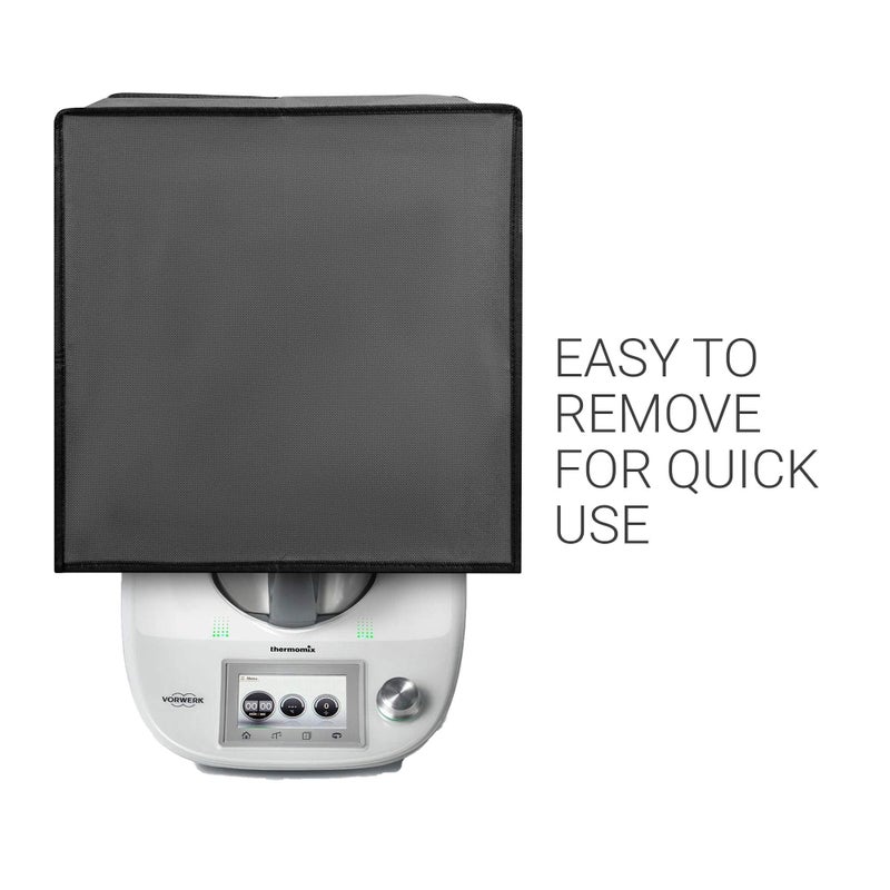 kwmobile Cover Compatible with Thermomix TM5 / TM6 - Plastic Case for Kitchen Mixer Machine - Dark Grey - Image 3