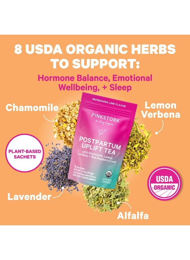Pink Stork Postpartum Bundle: Postpartum Reset, Uplift Tea, Recovery Tea -Supports Hormones, Encourages Emotional Calm, Restores Nutrients - Image 3