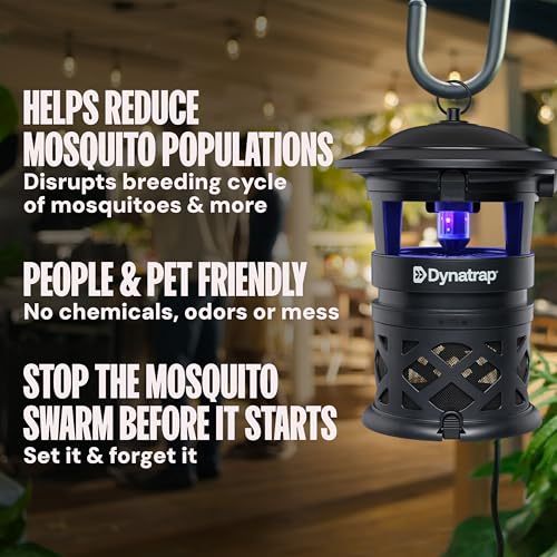 Dynatrap DT2030SR Fly Traps Outdoor - Mosquito & Flying Insect Killer for 1 Acre – Kills Mosquitoes, Flies, Gnats, Wasps - Bug Zapper Alternative - Black - Image 3