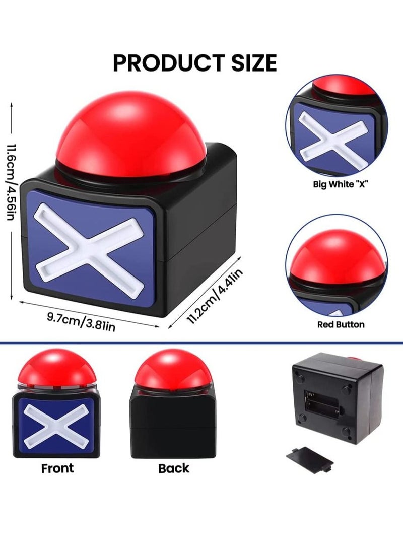 Furtey - 4 Packs Party Game Buzzer Toy Quiz Answer Buzzers With Light and Alarm Sound For Party Contest Prop  Kids Adult Classroom Family Reunion  Trip Gift - Image 1