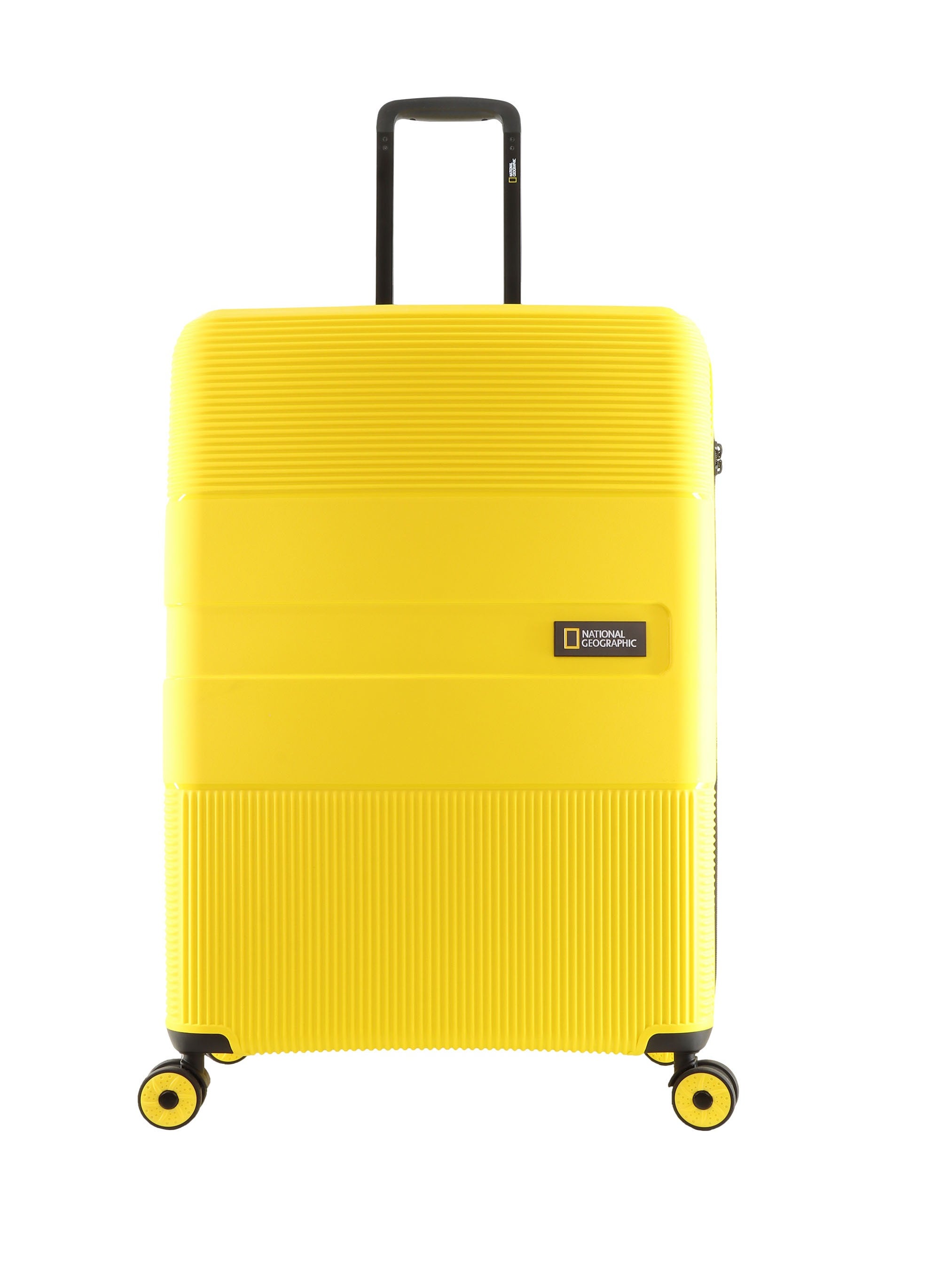 NATIONAL GEOGRAPHIC National Geographic Cavern Check-In Large PP Hardside Luggage Yellow, Durable/ Unbreakable/ Lightweight/ Anit-theft Zipper/ 4 Double Wheel TSA Lock Suitcase Trolley Bag (71 cm/ 28 Inch). 