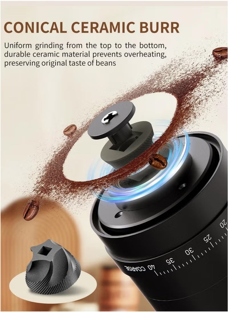 حصريا مطحنة قهوة كهربائية منزلية، مطحنة محمولة أوتوماتيكية بالكامل، مطحنة قهوة صغيرة قابلة لإعادة الشحن عبر USB - Image 3