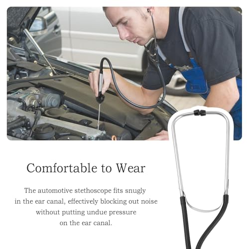 DIANZHU Car Mechanic Stethoscope with 8.46" Metal Probe,Mechanic Tools Automotive Stethoscope for Engine,Bearing and Gearbox Noise Monitor,Universal Engine Stethoscope for Most Cars - Image 4