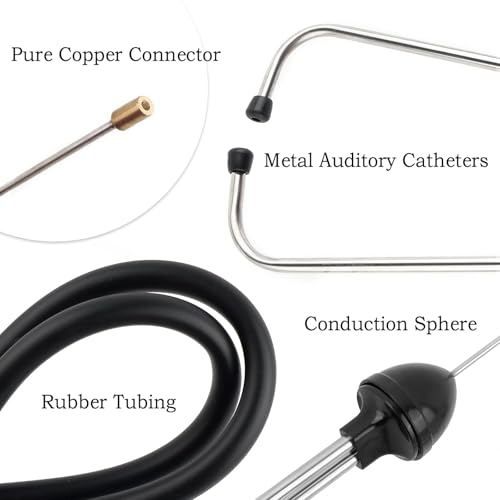 DIANZHU Car Mechanic Stethoscope with 8.46" Metal Probe,Mechanic Tools Automotive Stethoscope for Engine,Bearing and Gearbox Noise Monitor,Universal Engine Stethoscope for Most Cars - Image 3