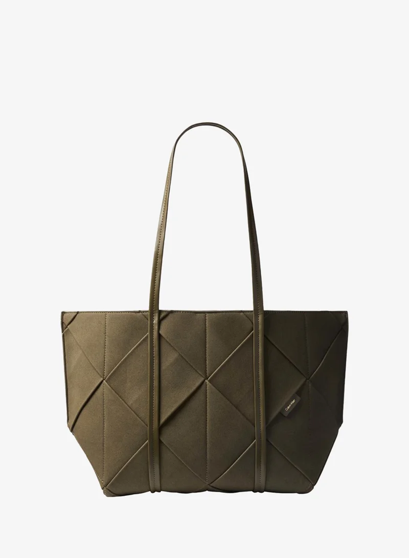 Calvin Klein Sueded Woven Panel Tote Bag