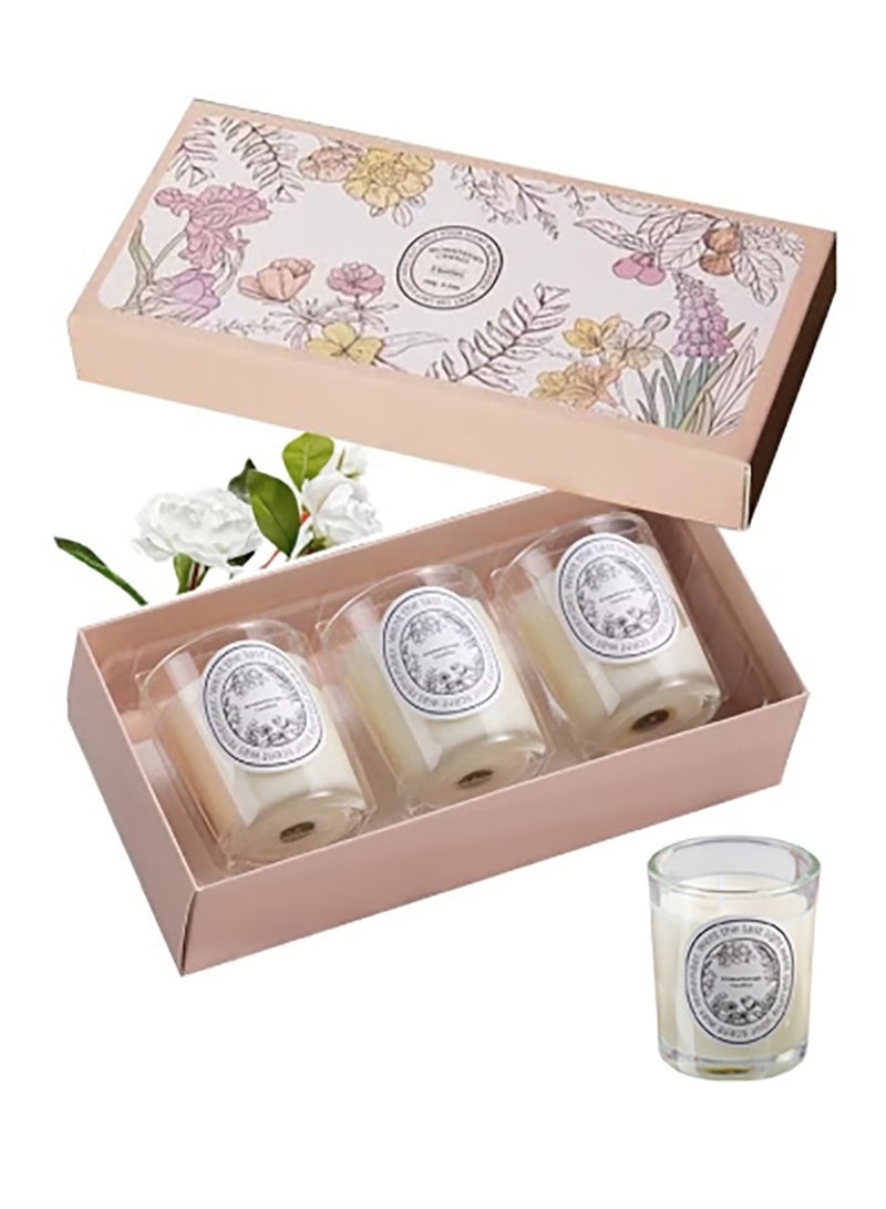 مس تيارا مجموعة هدايا شموع معطرة، مجموعة من 3 شموع معطرة، بثلاث روائح مختلفة، شموع معطرة من شمع الصويا، هدايا لعيد الأضحى، شموع عطرية، هدايا لذكرى الزواج، أعياد الميلاد، الحمامات، المنتجعات الصحية، التأمل، شموع برائحة الزهور، صندوق هدايا من التوابل الطبيعية 100% - Image 2