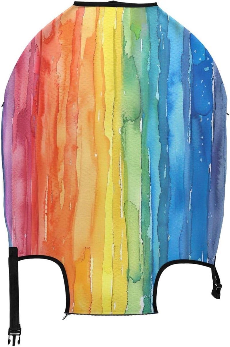 Colorful Pattern Luggage Cover for Suitcase, Elastic Travel Protector with Zipper, Washable Anti-Scratch Dustproof Luggage Sleeve Fits 22-24 Inch - Image 2