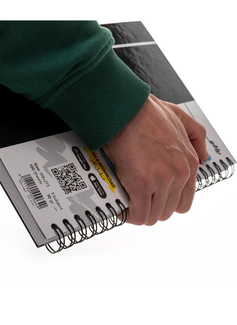Bravo Bravo Link Notebook - Hard Cover - 120 Sheets - 1 Subject - Gray  - Image 4