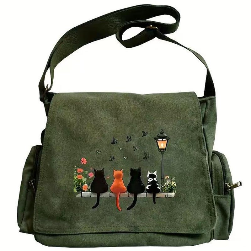 CHICGLOW Personalized Pattern Messenger Bag Cute Canvas Crossbody Bags Women/Men Shoulder Handbags Hobo Purses with Pockets - Image 1
