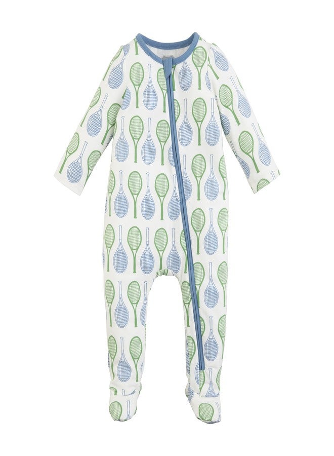 Mud Pie Baby Boys Tennis Print Sleeper