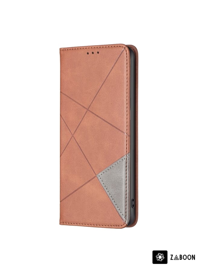 Zaboon Protective Case For Xiaomi Civi 3 5G Rhombus Texture Magnetic Leather - Image 2