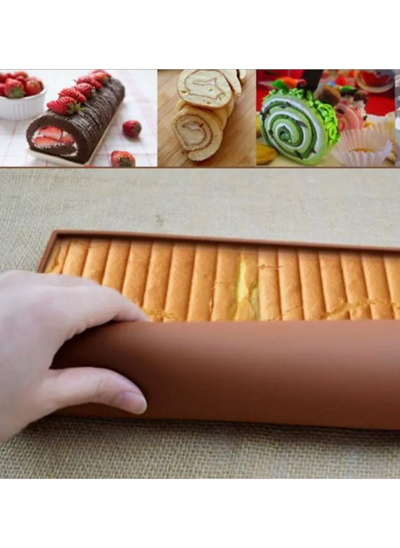 Just Quality 1pc, Swiss Roll Cake Mat (30.99cm X 25.98cm), Silicone Swiss Roll Mold, Baking Tools, Kitchen Gadgets, Kitchen Accessories  - Image 3