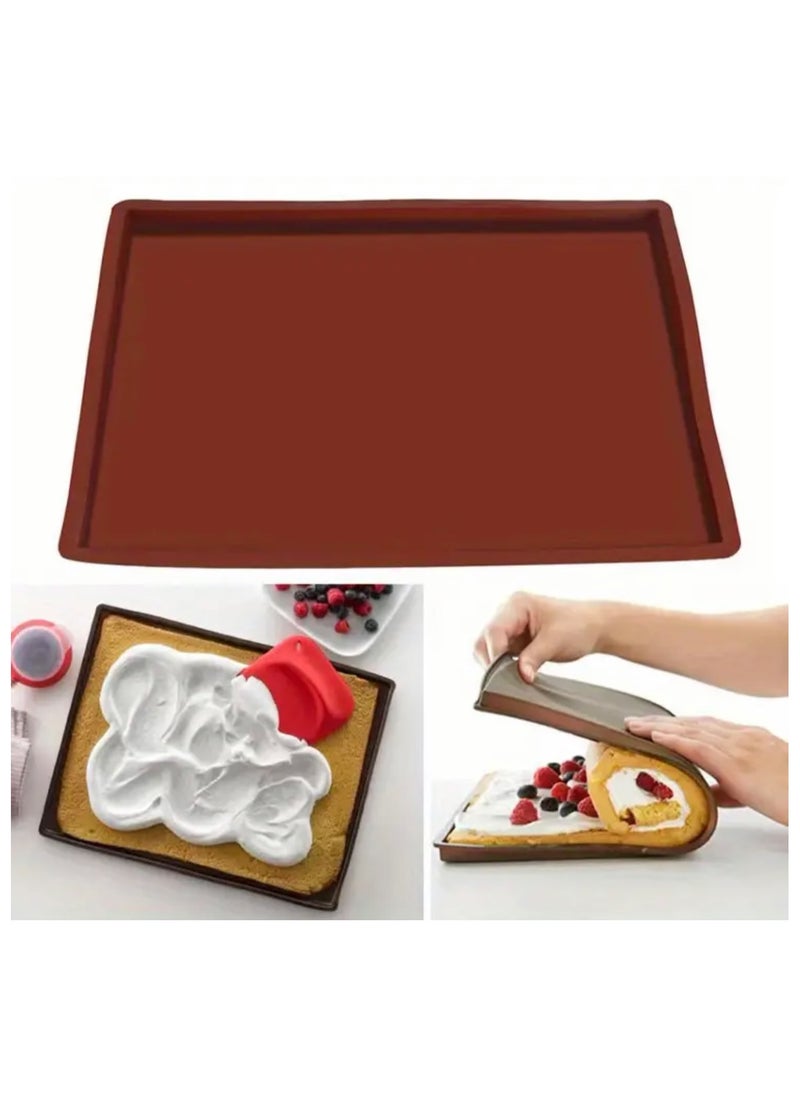 Just Quality 1pc, Swiss Roll Cake Mat (30.99cm X 25.98cm), Silicone Swiss Roll Mold, Baking Tools, Kitchen Gadgets, Kitchen Accessories  - Image 5