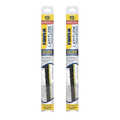 Rain-X 810169 Latitude 2-In-1 Water Repellent Wiper Blades, 19 Inch Windshield Wipers (Pack Of 2), Automotive Replacement Windshield Wiper Blades With Patented Rain-X Water Repellency Formula - Image 1