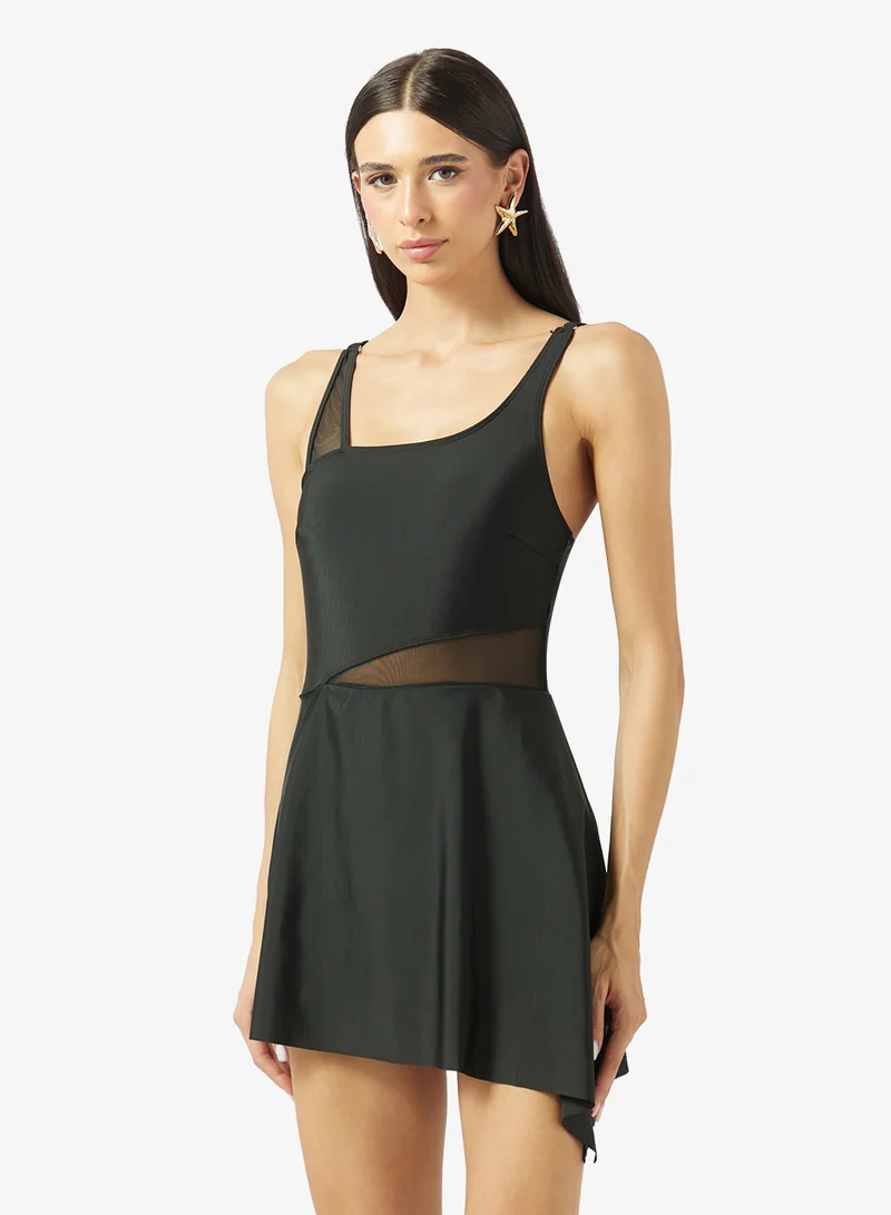 ELLA Swimsuit Dress With Tie Up Detail
