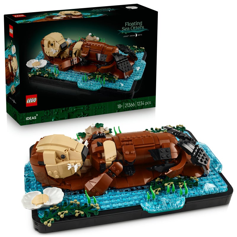 LEGO Ideas Floating Sea Otters 21366 Building Toy Set (1234 Pieces)