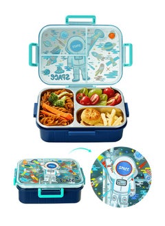 hibobi Kids Lunch Box Stainless Steel Bento Box - Astronaut Blue  - Image 3