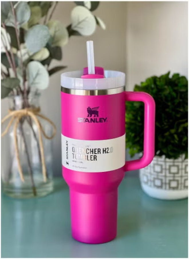 Stanley Quencher H2.0 FlowState™ 40oz Fuchsia 2.0 Stainless Steel Insulated Tumbler with Reusable Straw & 3-Position Leak-Resistant Lid – BPA-Free, Dishwasher Safe Travel Mug – Double-Wall Vacuum Bottle Keeps Drinks Cold 40H or Hot 7H – Ideal for Coffee, Water, Tea, Smoothies - Image 1