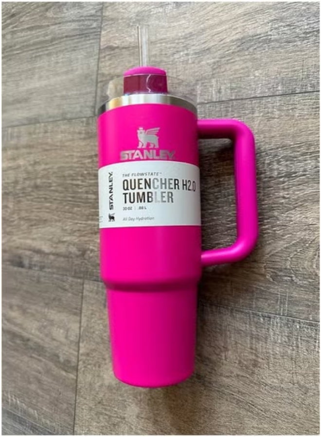 Stanley Quencher H2.0 FlowState™ 40oz Fuchsia 2.0 Stainless Steel Insulated Tumbler with Reusable Straw & 3-Position Leak-Resistant Lid – BPA-Free, Dishwasher Safe Travel Mug – Double-Wall Vacuum Bottle Keeps Drinks Cold 40H or Hot 7H – Ideal for Coffee, Water, Tea, Smoothies - Image 3