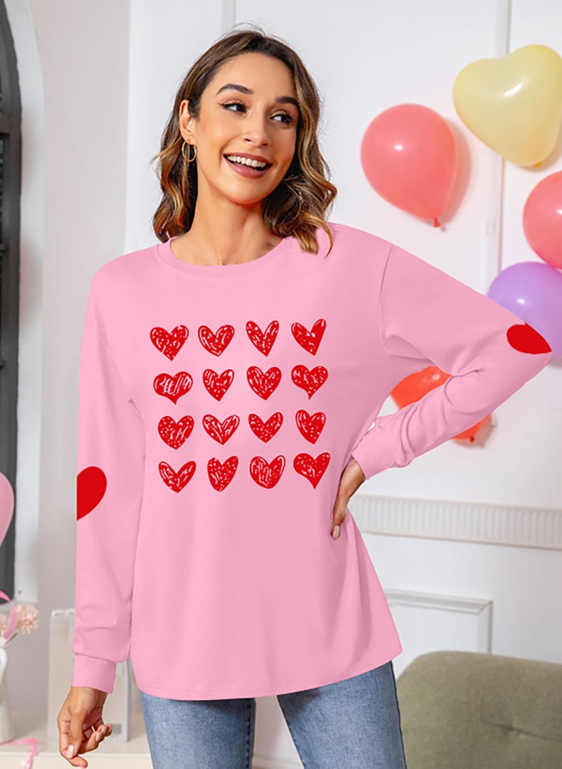 CAZYCHILD Valentines Day Shirt for Women: Love Heart Graphic Long Sleeve Valentine Pullover Tops Casual Valentines Gifts - Image 4