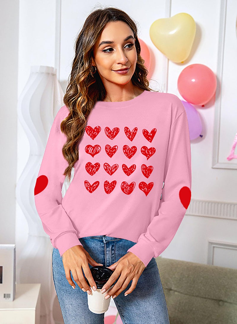 CAZYCHILD Valentines Day Shirt for Women: Love Heart Graphic Long Sleeve Valentine Pullover Tops Casual Valentines Gifts - Image 2