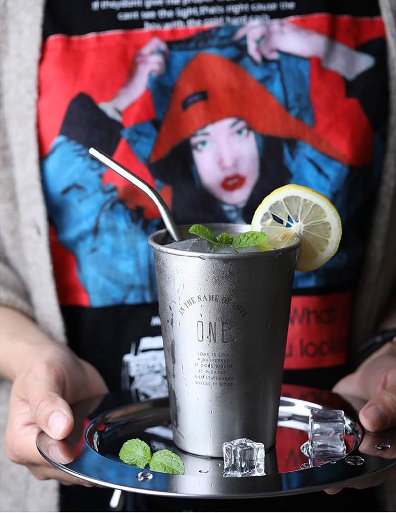 MADHYA Metal Straws Stainless Steel Straws 10.5" Drinking Straws Reusable, Perfect for Cocktail, for Yeti, Trail, Tumblers, Bars, moothies, Milkshakes, Juice, Tea (4 Bend Straw) - Image 5