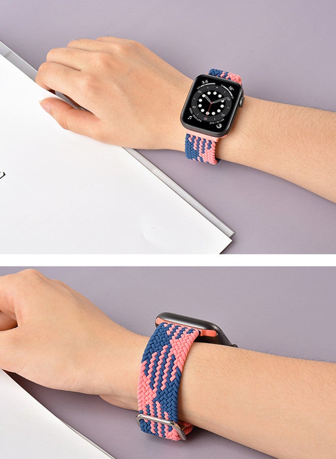 Nylon Solo Loop Strap Compatible with Apple Watch 41/40/38mm SE /Series 7/6/5/4/3/2/1 Colorful