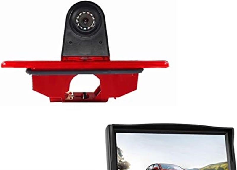 Yurefax E9 HD 720P Brake Light Camera with Monitor - Image 1